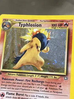 Pokemon TCG Typhlosion 1st Edition 17/111 Neo Genesis Holo Rare MP - Image 3