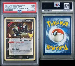 2021 POKEMON SWSH BLACK STAR PROMO #144 GRENINJA-GOLD STAR PSA 9 - Image 3