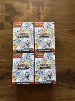 Pokemon TCG Prismatic Evolutions Booster Bundle Factory Sealed In Hand Lot of 4 - Image 1