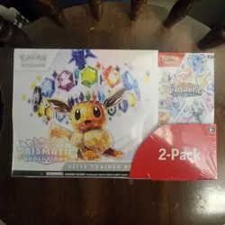 Pokemon TCG Prismatic Evolutions ETB with Booster Bundle Costco 2-Pack Sealed - Image 1