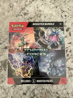 Pokemon: Scarlet & Violet Temporal Forces Sealed Booster Bundle (6 Packs) - Image 1