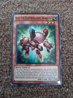 Yugioh Beta The Electromagnet Warrior SDMY-EN002 Super Rare 1st Ed NM - Image 1