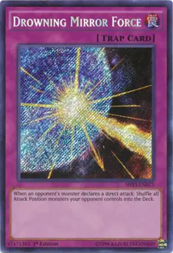 1x (EX) Drowning Mirror Force - SHVI-EN075 - Secret Rare - 1st Edition YuGiOh - Image 1