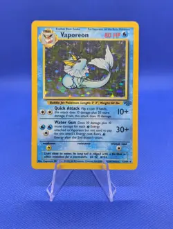 Pokemon Card - Vaporeon Rare Holo 1999 Jungle Base Set 12/64 LP/NM - Image 1