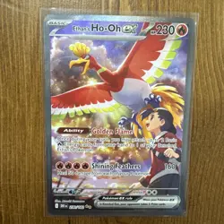Pokemon Destined Rivals Ethan's Ho-Oh EX Card 230/182 - Image 1