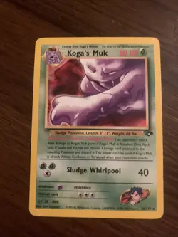 Pokemon TCG Koga's Muk 26/132 Gym Challenge Non-Holo Rare Card LP - Image 1