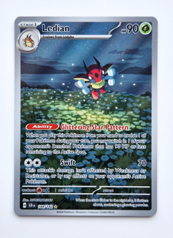 Ledian 144/142 Illustration Rare Holo Stellar Crown Pokemon Card - Pack Fresh - Image 1