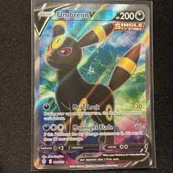 Pokemon TCG Umbreon v Full Art Ultra Rare Holo Card 188/203 Evolving Skies - Image 1