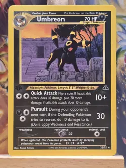Umbreon Neo Discovery 32/75 Regular Non-Holo Card 1st Edition - Image 1