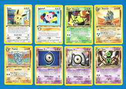LOT OF 8 DIFF UNPLAYED 2001 POKEMON NEO DISCOVERY 1ST EDITION UNCOMMON CARDS - Image 1
