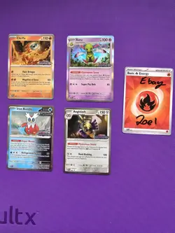 Paradox Rift STAFF Prerelease Stamped Promo SVP057,058,059,060 All 4 Staff Cards - Image 3