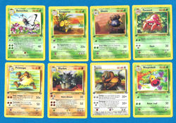 LOT OF 8 DIFF UNPLAYED 1999 POKEMON JUNGLE 1ST ED UNCOMMON CARDS(33,35,37,41...) - Image 1