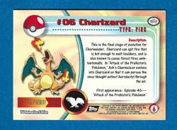 CHARIZARD 1999 TOPPS TV ANIMATION EDITION CARD #06 - NM-MT - Image 2