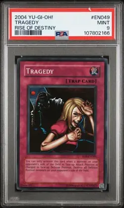 PSA 9 - Yu-Gi-Oh Card - EN049 - TRAGEDY (super rare holo) unlimited Yugioh - Image 2