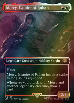 MTG Merry, Esquire of Rohan Borderless Foil ** LTR ** English (NM) - Image 1