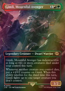 MTG Gimli, Mournful Avenger Borderless Foil ** LTR ** English (NM) - Image 1
