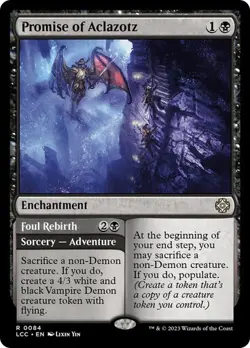 Promise of Aclazotz Commander: The Lost Caverns of Ixalan MTG Magic - Image 1