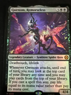 Gwenom Remorseless Marvel's Spider-Man Foil Near Mint #0056 Marvel Comics CCG NM - Image 1