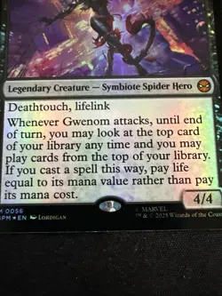 Gwenom Remorseless Marvel's Spider-Man Foil Near Mint #0056 Marvel Comics CCG NM - Image 3
