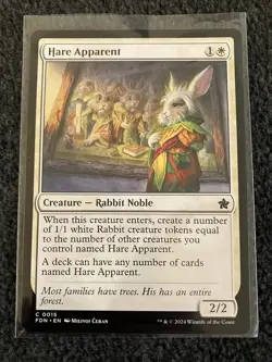 Magic The Gathering MTG - Hare Apparent - FDN - Image 1