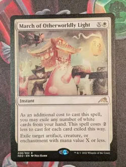 MTG Kamigawa:Neon Dynasty Rare MARCH OF OTHERWORLDLY LIGHT NM - Image 1