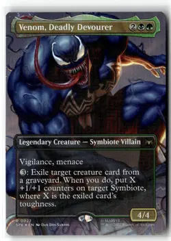 2025 MTG MARVEL'S SPIDER-MAN FOIL VENOM, DEADLY DEVOURER RARE #22 - Image 1