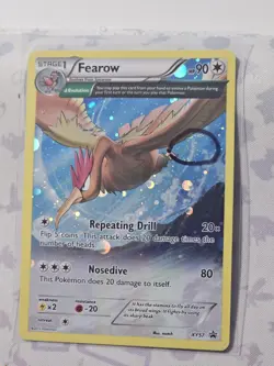 Pokemon TCG XY57 Fearow Full Art Holo Rare Black Star Promo HD SWIRL!! (DMG) - Image 1