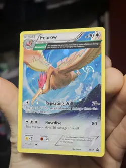 Pokemon TCG XY57 Fearow Full Art Holo Rare Black Star Promo HD SWIRL!! (DMG) - Image 2