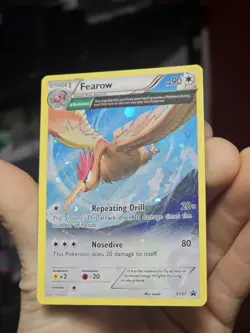 Pokemon TCG XY57 Fearow Full Art Holo Rare Black Star Promo HD SWIRL!! (DMG) - Image 3