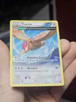 Pokemon TCG XY57 Fearow Full Art Holo Rare Black Star Promo HD SWIRL!! (DMG) - Image 5