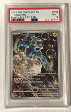 Thundurus Black Bolt ETB Center BSP PSA 9 MINT 2025 Pokemon SVP #209 - Image 1