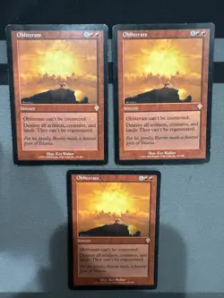 Obliterate Invasion X3 HEAVY Play Mtg Lot Magic - Image 1