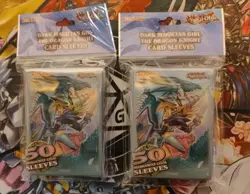 x2 Two Yugioh Dark Magician Girl the Dragon Knight Card Sleeves Pack New - Image 1