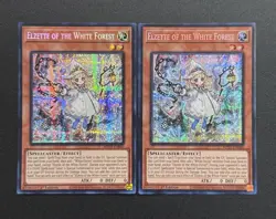 2025 YUGIOH MP25 1ST ED SECRET RARE ELZETTE OF THE WHITE FOREST X2 NM SET - Image 1