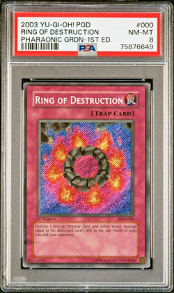 2003 Yu-Gi-Oh! PGD Ring Of Destruction Pharaonic Guardian 1st PSA 8 NM-MT #000 - Image 1