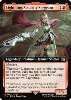 ~ Lightning, Security Sergeant (Extended Art) ~ NM ~ UB: FINAL FANTASY ~ MTG ~ - Image 1