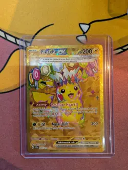 Pikachu EX Surging Sparks SSP 247/191 GOLD Pokemon TCG Card PACK FRESH - Image 2