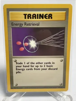Pokemon Card Energy Retrieval 81/102 BS Base Set Unlimited NM - Image 2