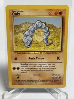 Onix 56/102 Base Set Common Pokemon Card Unlimited Near Mint - Image 2