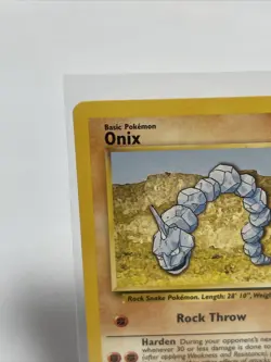 Onix 56/102 Base Set Common Pokemon Card Unlimited Near Mint - Image 3
