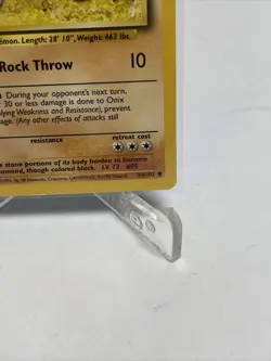 Onix 56/102 Base Set Common Pokemon Card Unlimited Near Mint - Image 5