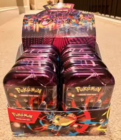 IN HAND Pokemon Mega Evolution Heroes Mini 10 Sealed Tin Display Box TCG Cards - Image 1