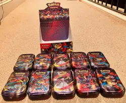 IN HAND Pokemon Mega Evolution Heroes Mini 10 Sealed Tin Display Box TCG Cards - Image 2