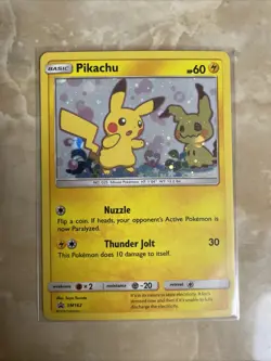 Pokemon 2019 Pikachu SM162 Sun & Moon Black Star Promo Holo Card TCG - Image 1