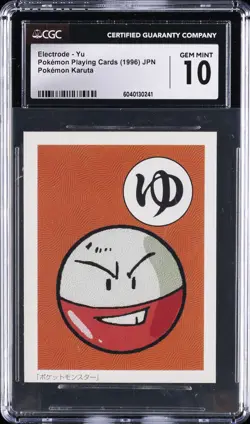 1996 POKEMON PLAYING CARDS KARUTA - JAPANESE ELECTRODE - YU CGC 10 - Image 1