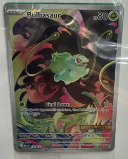 Pokemon TCG Mega Evolutions Bulbasaur Box Topper Promo Card VF/NM 2025 - Image 1