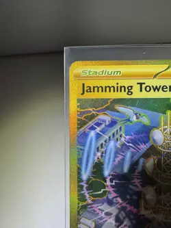 Pokemon TCG Jamming Tower-Destined Rivals-Hyper Rare Holo-Trainer Card-243/182 - Image 2