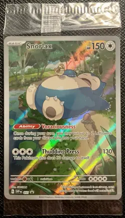 Pokemon TCG Snorlax 051 Scarlet & Violet 151 Holo Promo Card Sealed - Image 1