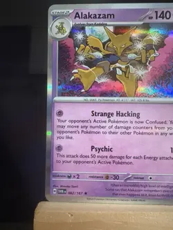 ALAKAZAM - 82/167 Twilight Masquerade NM - Rare Holo - Pokemon TCG Card - Image 2