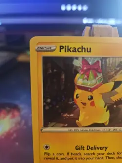 Pokemon TCG Pikachu SWSH234 Cosmos Holo Card with Great Swirl Pokemon Go NM - Image 2